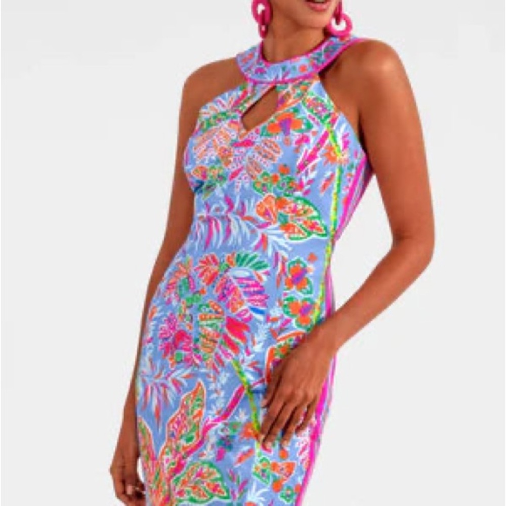 Vibrant Floral Halter Dress